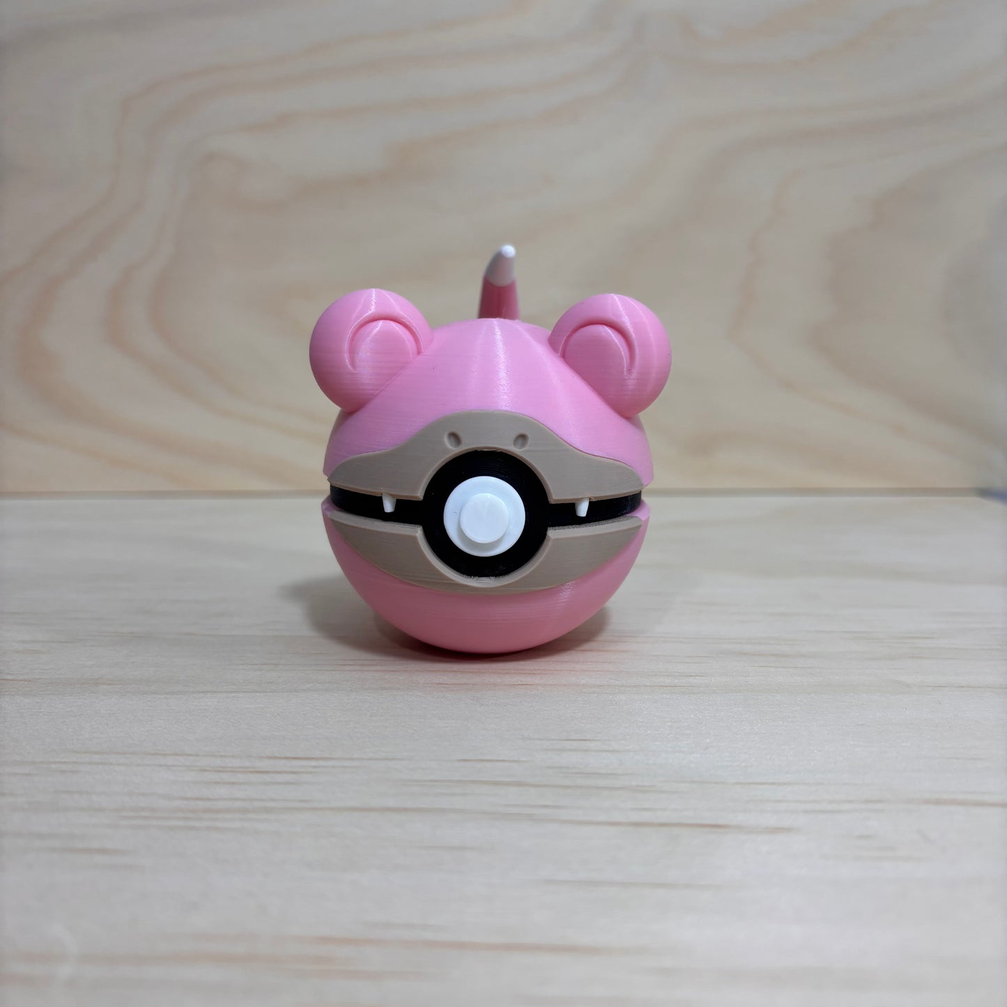 3D printed #0079 Slowpoke Poké Ball collectible that opens to reveal Slowpoke inside.