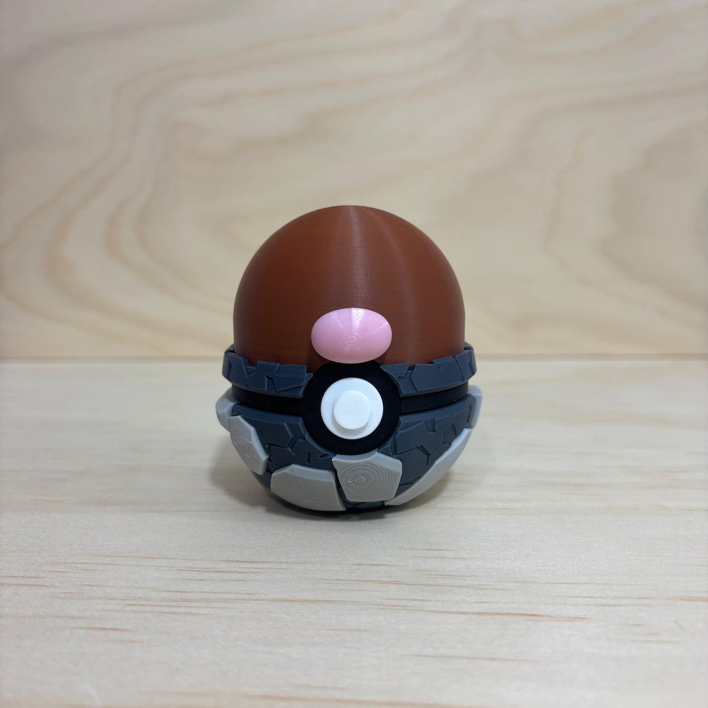 3D printed 0050 Diglett Poké Ball collectible featuring Diglett emerging from a rocky Poké Ball design.