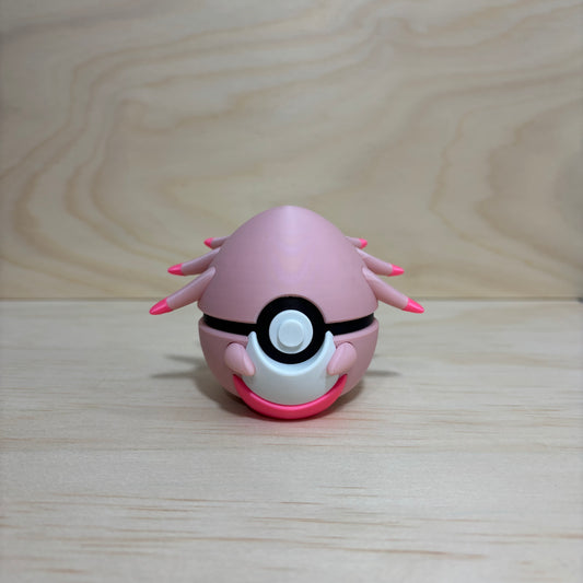 3D printed #0113 Chansey Poké Ball collectible featuring Chansey integrated into a Poké Ball-inspired design.