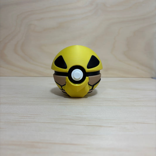 3D printed #0014 Kakuna Poké Ball collectible featuring Kakuna emerging from a Poké Ball-inspired design.
