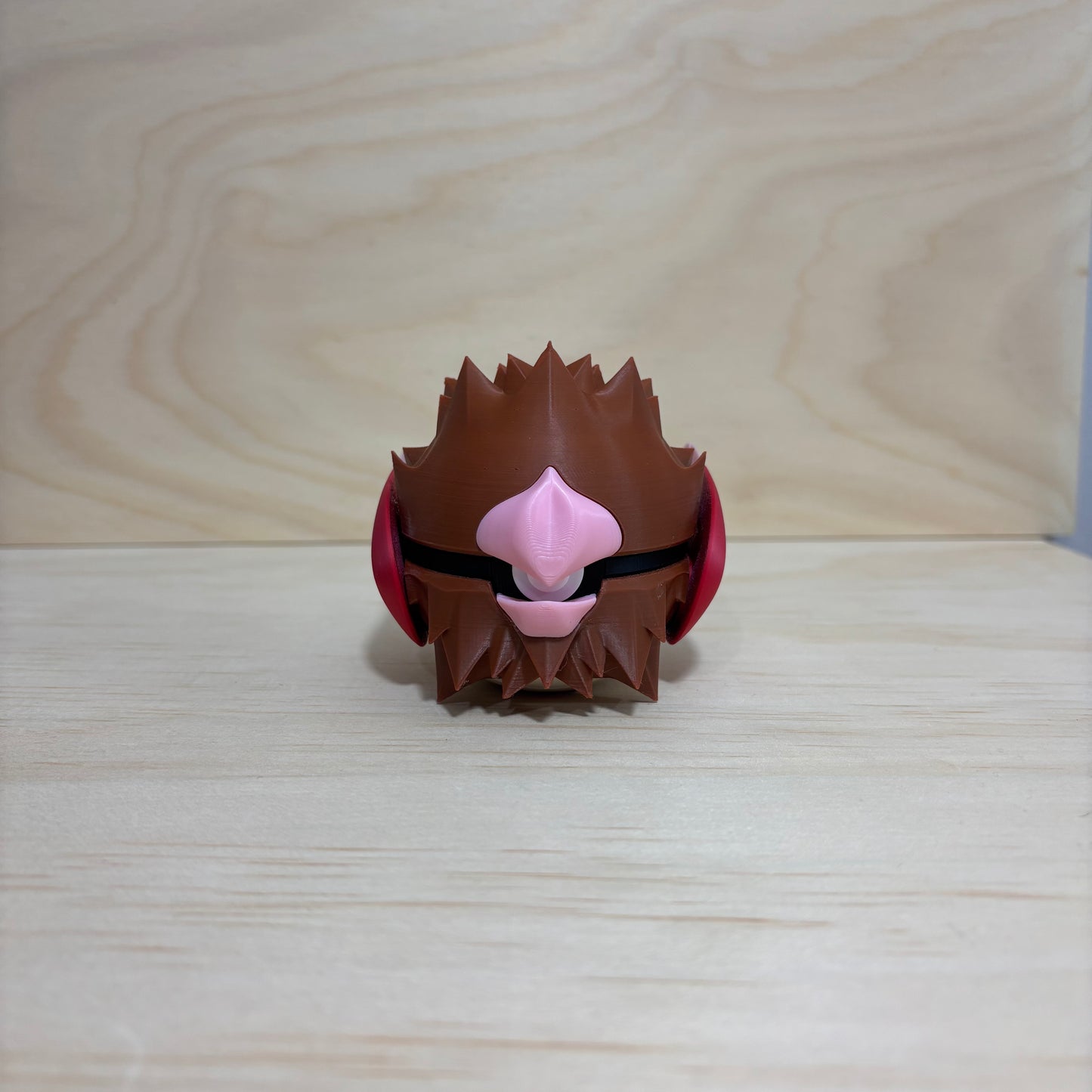 3D printed #0021 Spearow Poké Ball collectible featuring Spearow integrated into a Poké Ball-inspired design.