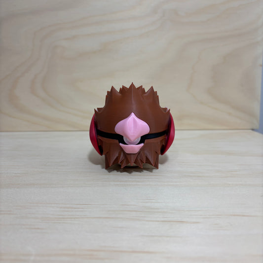 3D printed #0021 Spearow Poké Ball collectible featuring Spearow integrated into a Poké Ball-inspired design.
