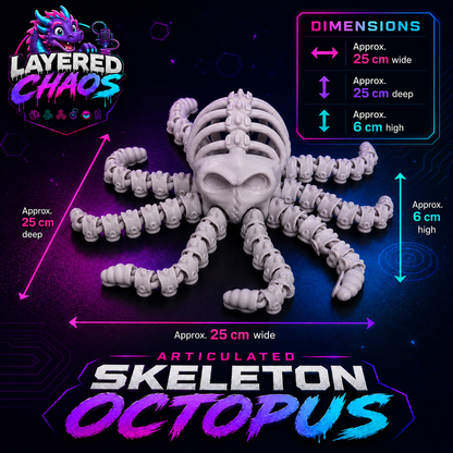 Articulated Skeleton Octopus Fidget Toy